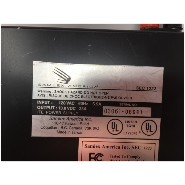 Samlex SEC-1223 Desktop 23A Switching Power Supply - Image 7