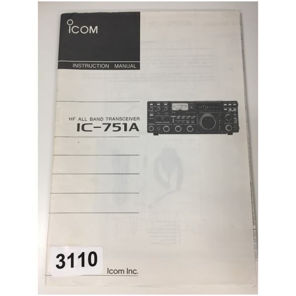 Icom IC-751A Instruction Manual