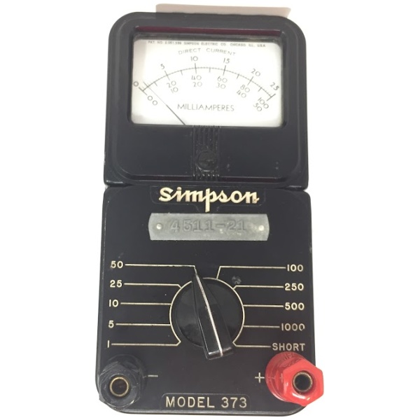 Simpson Model 373 Milliamperes Amp Meter Tester - Image 3